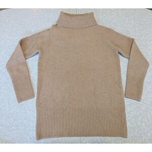NWT Good Threads Wool Blend Camel Tan Boucle Turtleneck Sweater Size Small‎